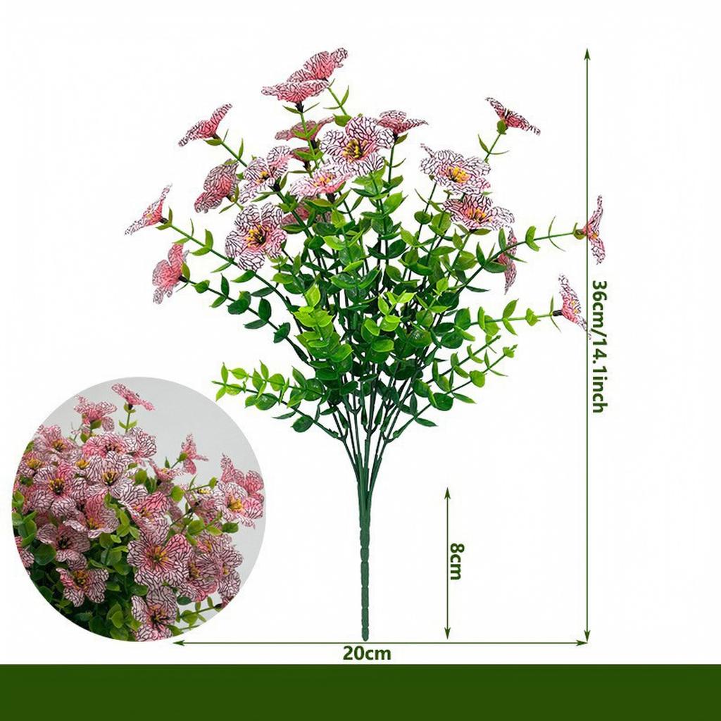 Pequeño Ramo Artificial y de Rosas con Flores de Seda y Plástico para Decoración del Hogar