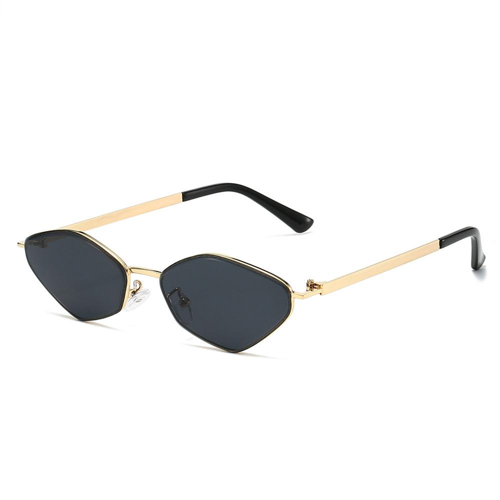 New Retro Multicolor Polygonal Women Sunglasses  Fashion Luxury Small Frame Metal Design Trendy Punk Men Sun Glasses Uv400