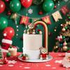 12pcs Christmas cartoon red sweaters, green shirts, teddy bear figurines, rainbow arches, gift boxes, soft rubber cake decoratio