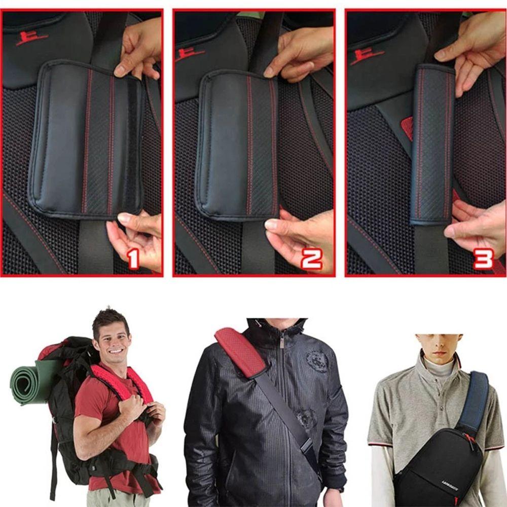 Leather Safety Belt Cover Seat Belt Padding Pad Shoulder Cushion Strap Safety Belt Shoulder Cover