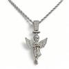 Halo Angel Boy Pendant Necklace With Wings Hip Hop Moissanite Jewelry D VVS1 Fine Jewelry For Men Women