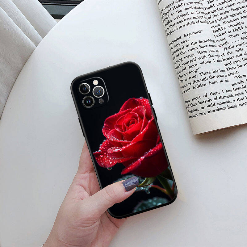 MH131 Roses Flower Phone Shell Case for iPhone 7 8 11 12 13 14 15 16 17 16E XS Pro Max XR X SE Air