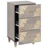 Sideboard Gray and Gold 40 x 33 x 75 cm Solid Mango Wood