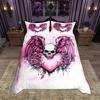Homewish Set Copripiumino Teschio Scheletro Hippie Set Biancheria da Letto a Tema Halloween Set Copripiumino Animale Spettrale