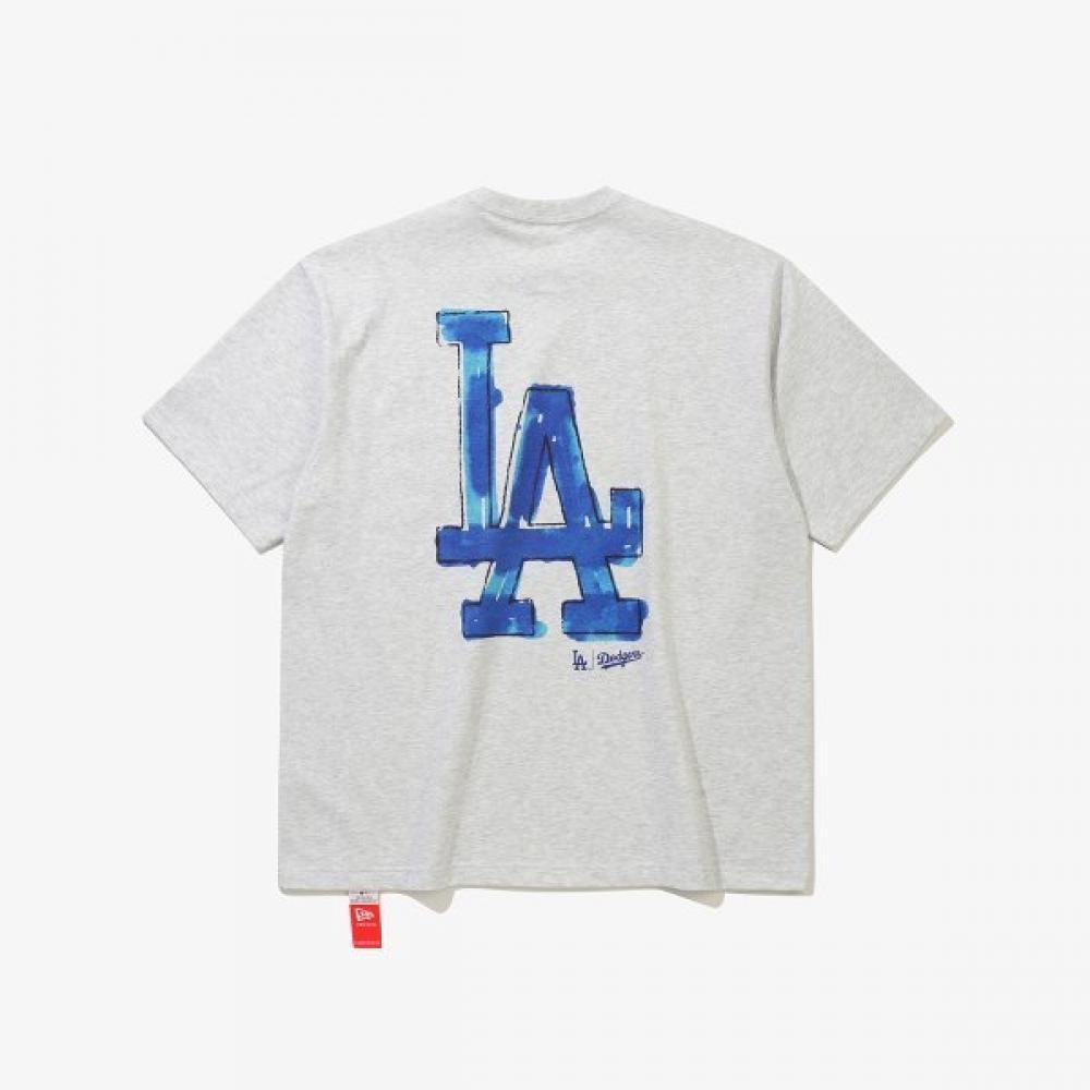 New Era Mlb La Dodgers HeaTher Grey T shirT 15147543