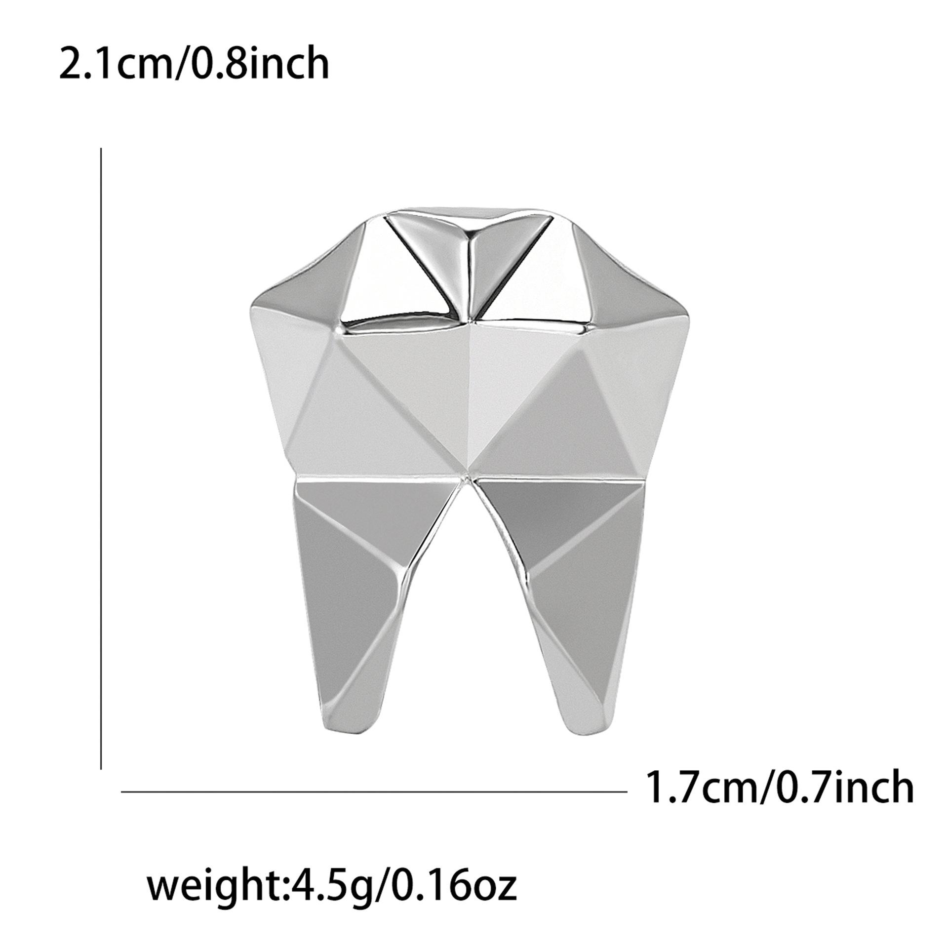 

Креативная брошь из блестящего геометрического сплава в виде зубов, универсальная, для мужской и женской одежды, украшение для корсажа