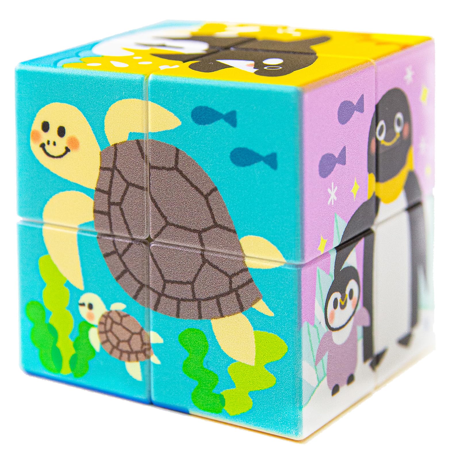 

SilverBack 3D Puzzle Cute Sea Creatures CUBE 2x2 5cm Square