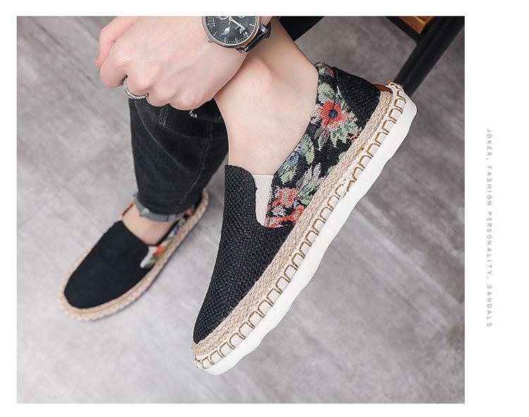 Men's Autumn Canvas Slip-Ons: Soft Sole Linen Casual Shoes