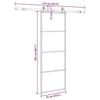 VidaXL Porte coulissante kit de quincaillerie noir 76x205 cm verre ESG, porte intérieure, porte de grange intérieure, porte 3375937