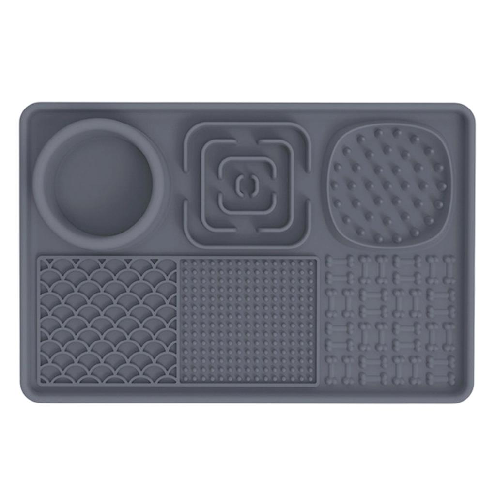 Pet Licking Mat for Dogs and Cats Slow Feeder Silicone Non Slip Textured Surface Interactive Feeding Pad