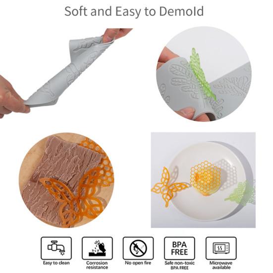 Wide Application Flexible Convenient Easy To Release Butterfly Shaped Cake Pastry Decor Baking Mould Dessert Mold