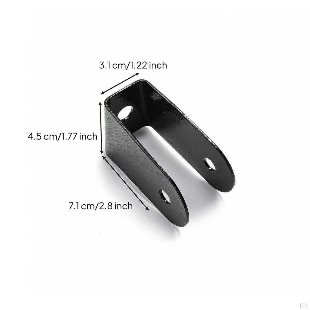Pulley Bracket with Mounting Holes Black Coated UConfiguration Compact for Home Gym, Cable