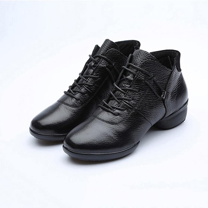 Genuine Leather Female Dance Shoes Women Modern Dance Shoes Girl Jazz Shoes Soft Sole Four Seasons Ladies' Latin Shoes