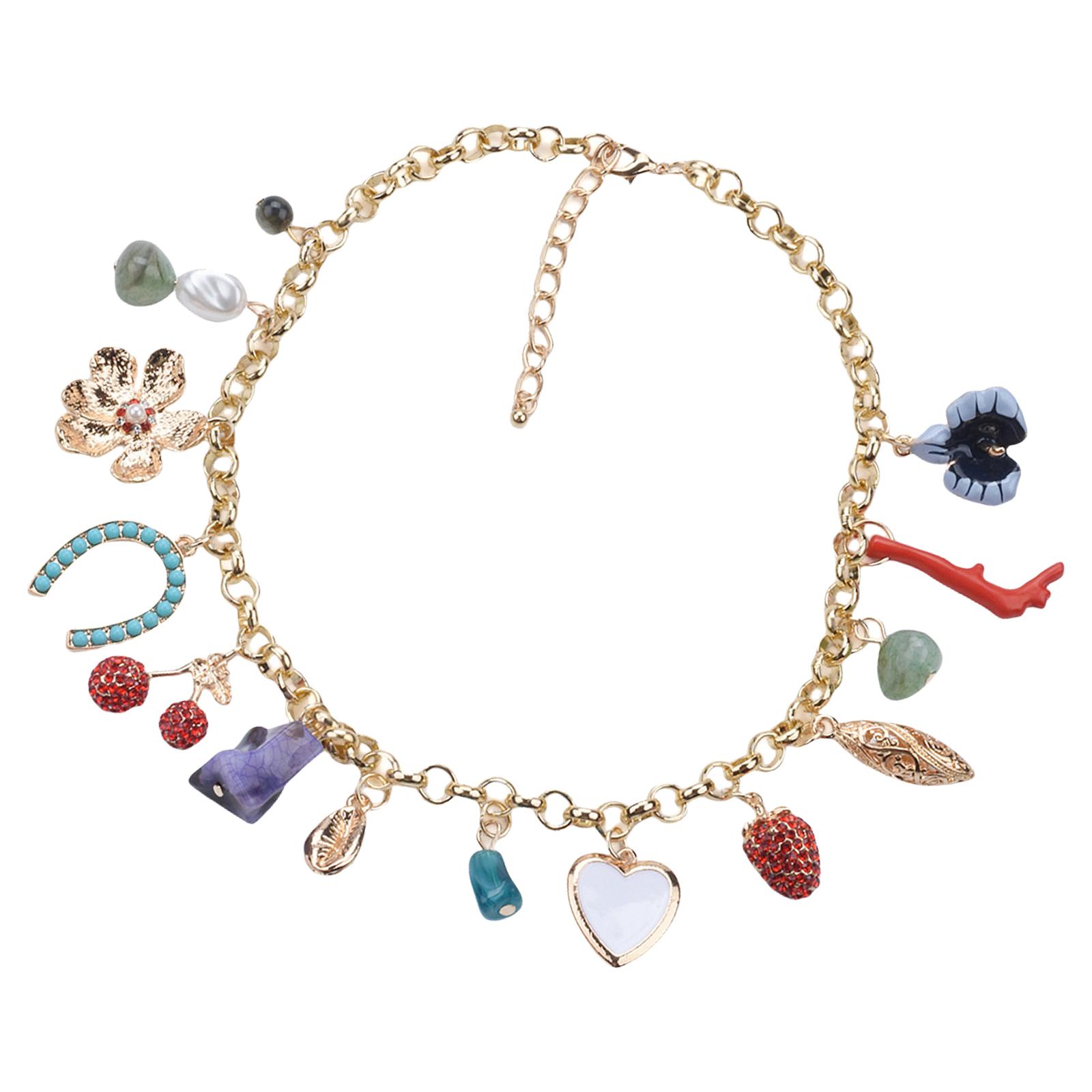 

Elegant Floral Alloy Necklace Embedded with Stylish Diamonds for Fashionable Women and Professionals Casual Wear