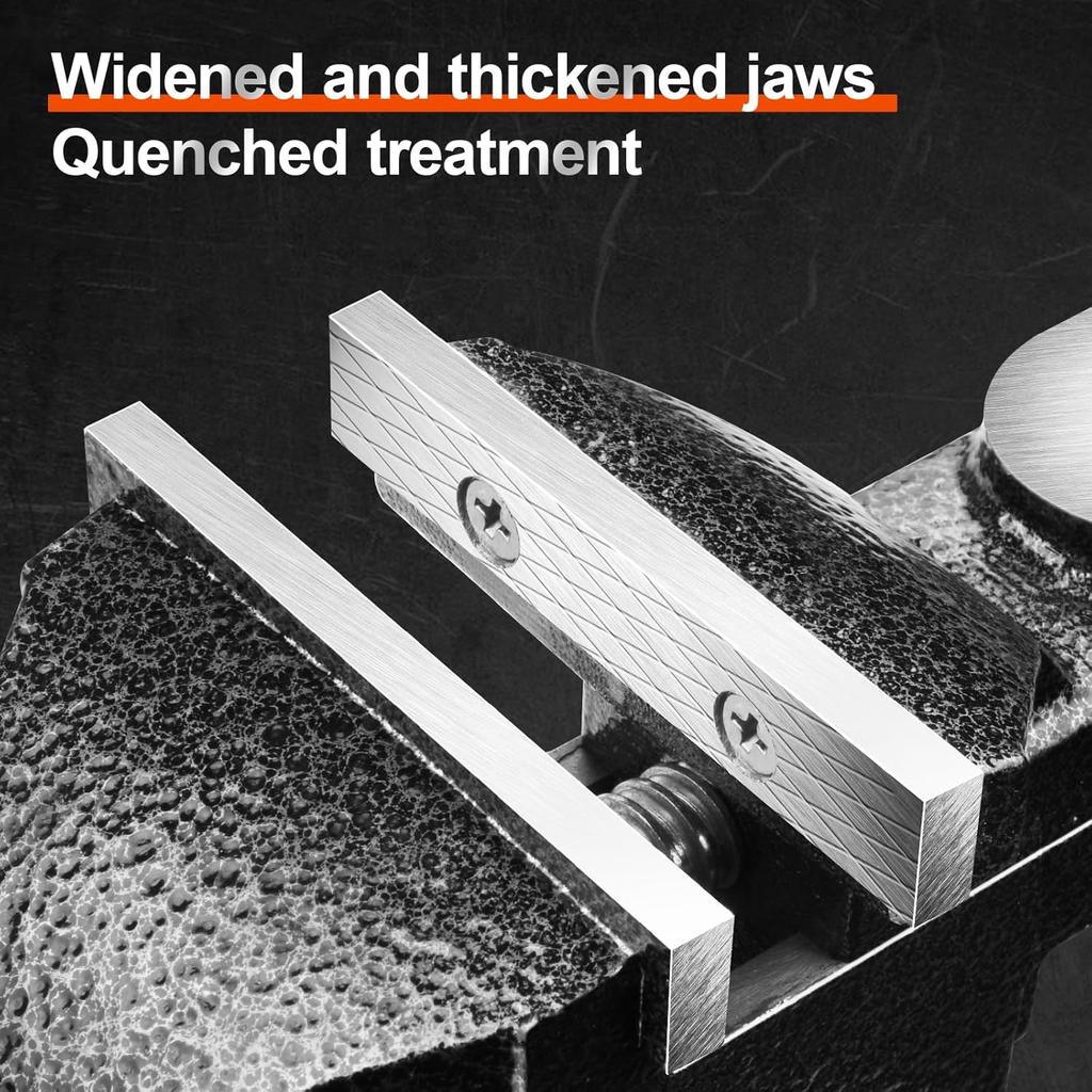 Professioneller Tischschraubstock, 360° drehbar, Werkstück-Klemmstock, Vielseitig einsetzbar, Robuste Konstruktion für Holzbearbeitung, Metallbearbeitung