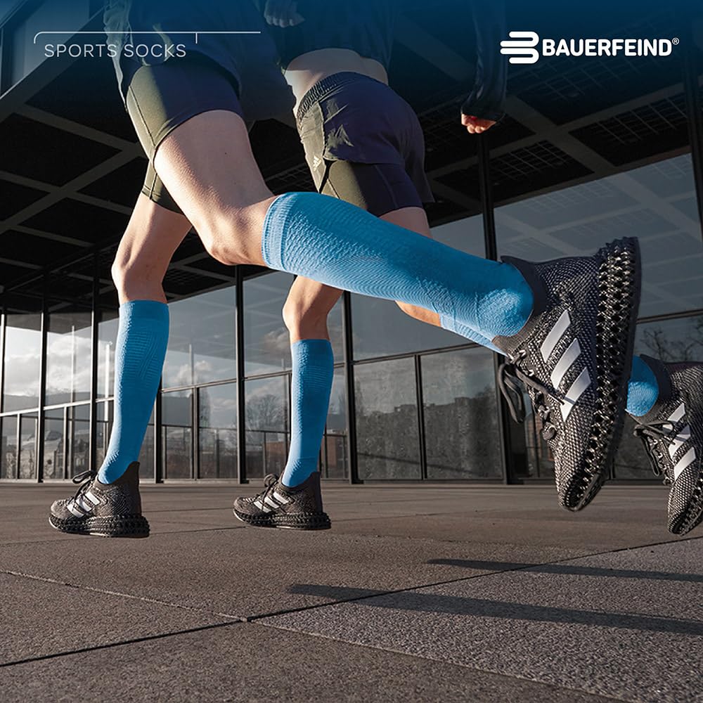 BAUERFEIND Run Ultralight Compression Size S Socks, Women's White, (Sizes 41-43 (26.0-27.5))