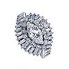 925 Silver Exquisite Diamond Horse Eye Zircon Ring Fashion And Simple Gift For Women's Parties Birthdays And Weddings