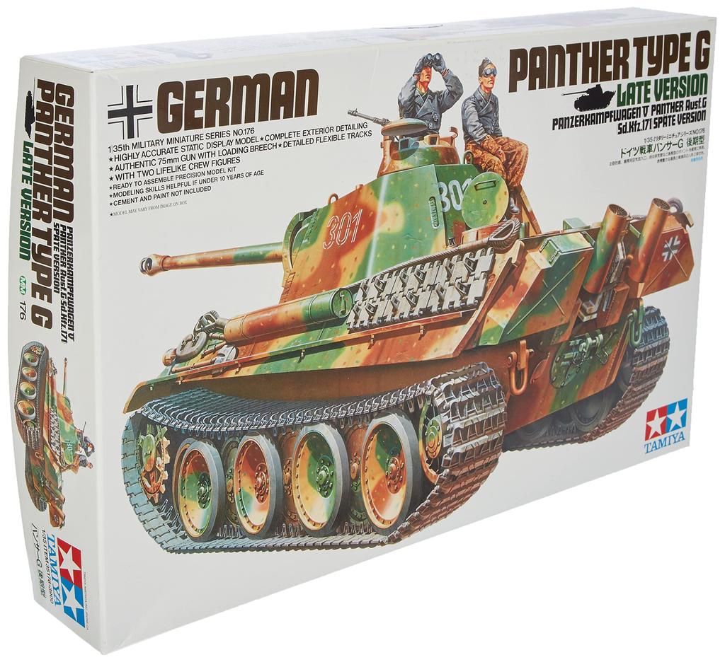 Tamiya Vojenská miniaturní řada Německý armádní střední tank Panther G Late Model 35176 1/35 No.176