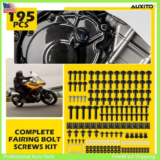 Black Complete Fairing Bolts Kit Bodywork Screws Fastener Fit For Kawasaki Ninja