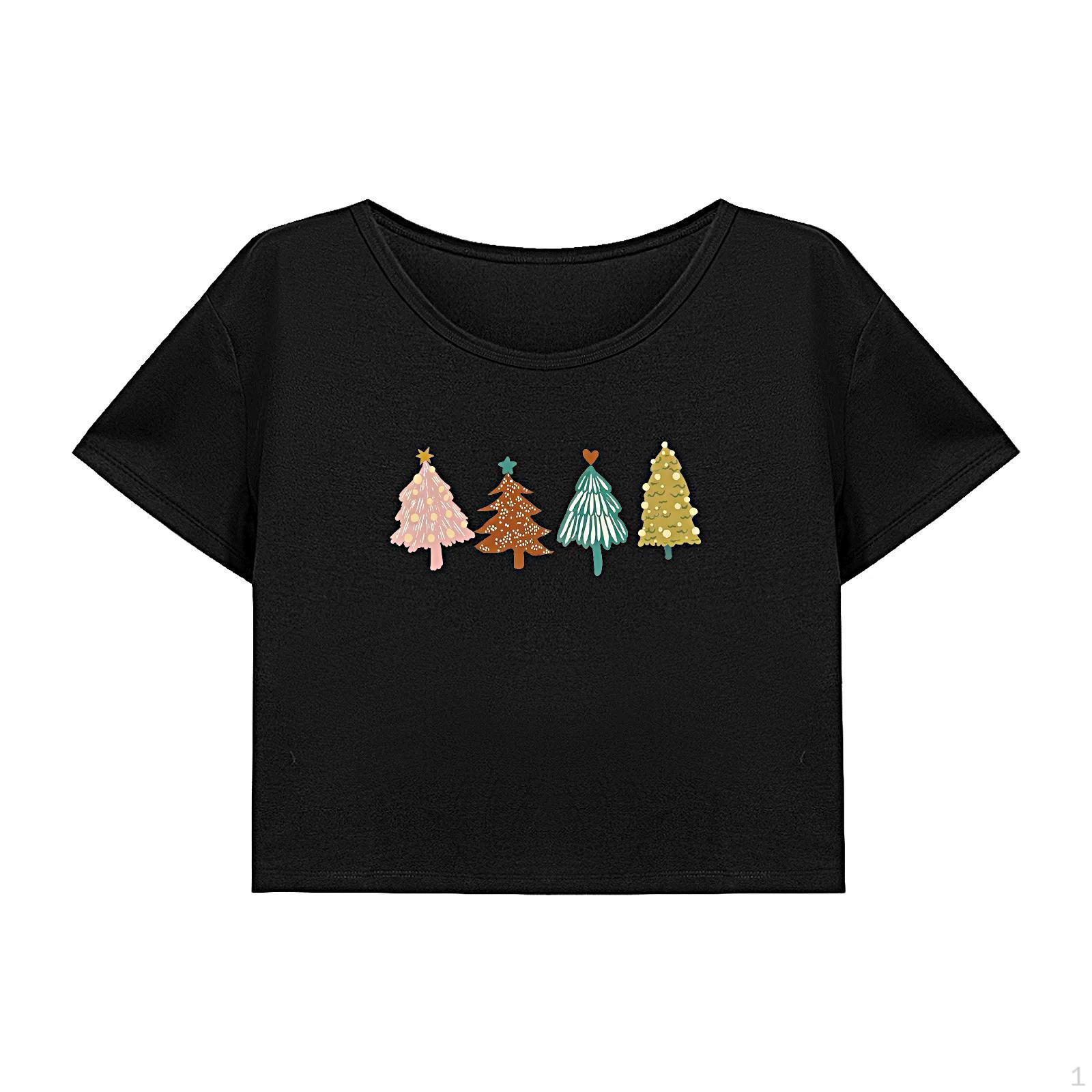 

Женская повседневная укороченная классическая футболка с круглым вырезом для работы, повседневной носки, отдыха