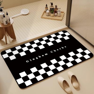 Light Luxury Case Diatom Mud Anti-Slip Floor Mat, Bathroom, Entrance Carpet, Water-Absorbing Floor Mat, Home Decoration