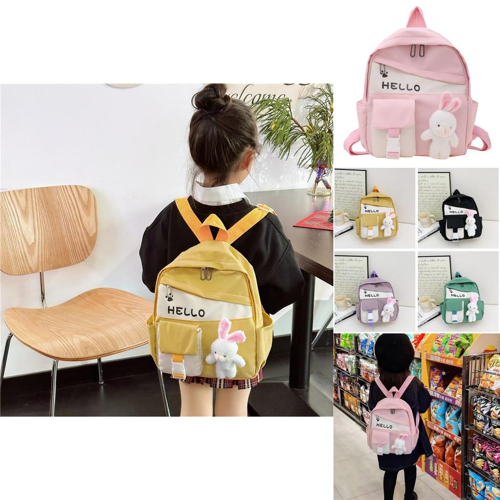 Cute Rabbit Design School Backpack For Girls Breathable Fabric Spacious And Fun