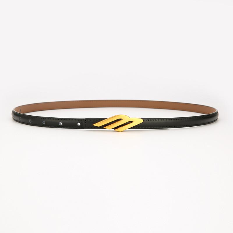 Ladies Leather Belt For Women Fashion Casual Waist Belt With Smooth Buckle For Daily Wear