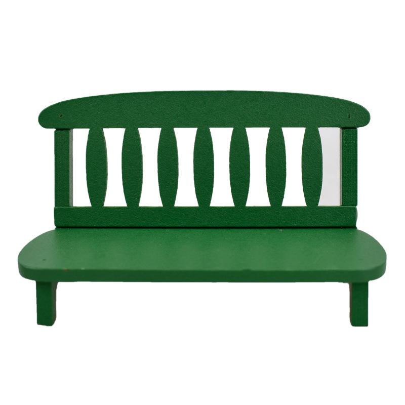

Мини Деревянная Садовая Скамейка Миниатюрная Мебель для Кукольного Домика Скамейка со Спинкой Украшение Ретро Миниатюрный Ландшафтный Сад Скамейка Мебель Украшение зелёный
