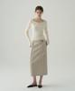 Deuloupisumeon Heart Neck Ribbed Slim Knit Top [Brown]