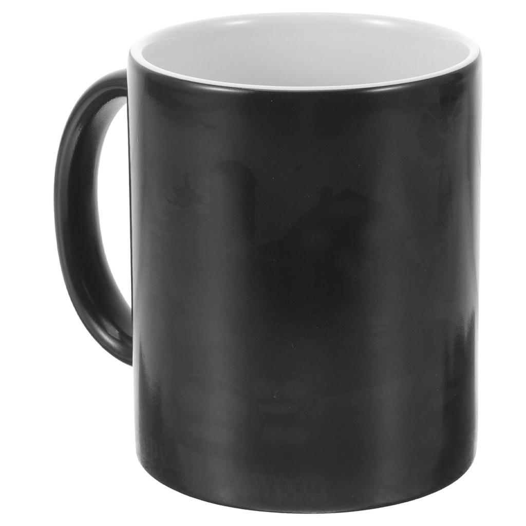 Halloween Theme Heat Sensitive Color Changing Mug Ceramic Coffee Tea Cup Home Bakery Shop Gift Halloween Theme Cup