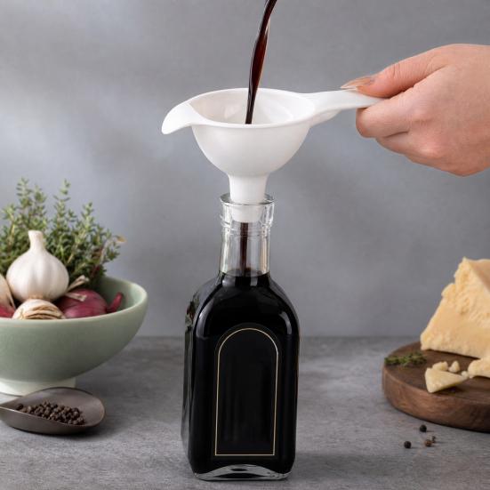 Plastic Funnel, Oil Liquid Funnel with Handle And Pouring Spout, Wide Mouth Kitchen Funnel for Transferring Liquids