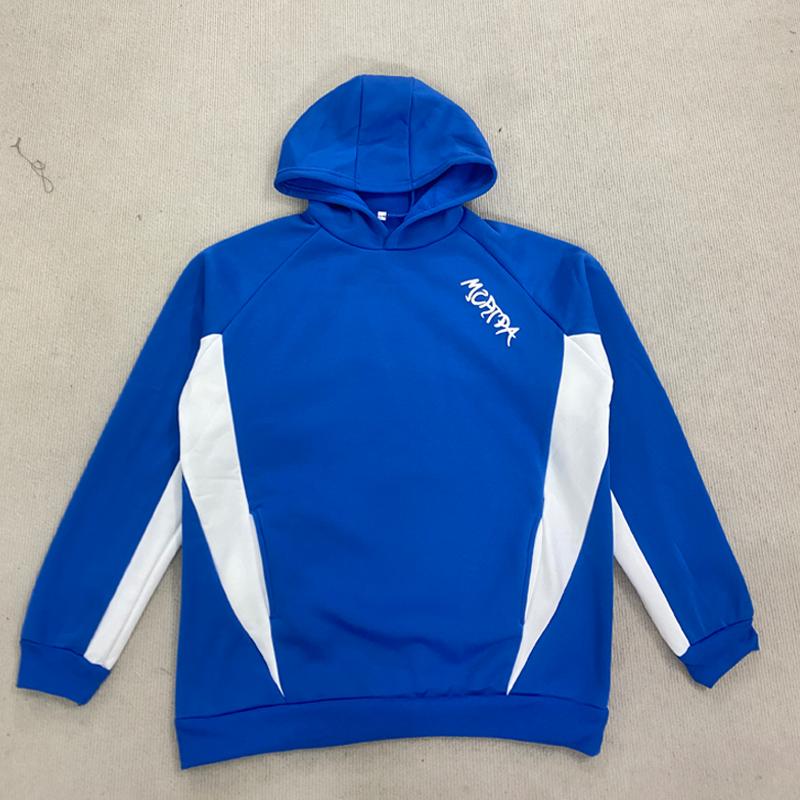 

Европейская и американская трендовая мужская и женская уличная повседневная спортивная теплая толстовка с принтом букв XL синий