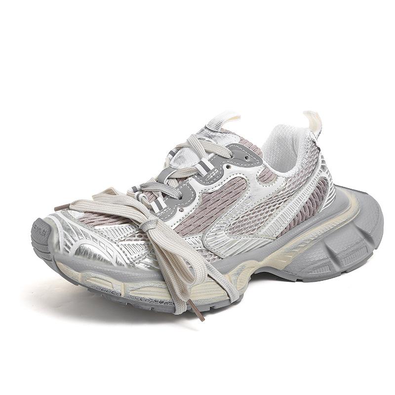 

Новые туфли для папы на толстой подошве, увеличивающие рост, женские, осень 2025, дышащие, универсальные, грязные, старые, повседневные, спортивные туфли для пары 44