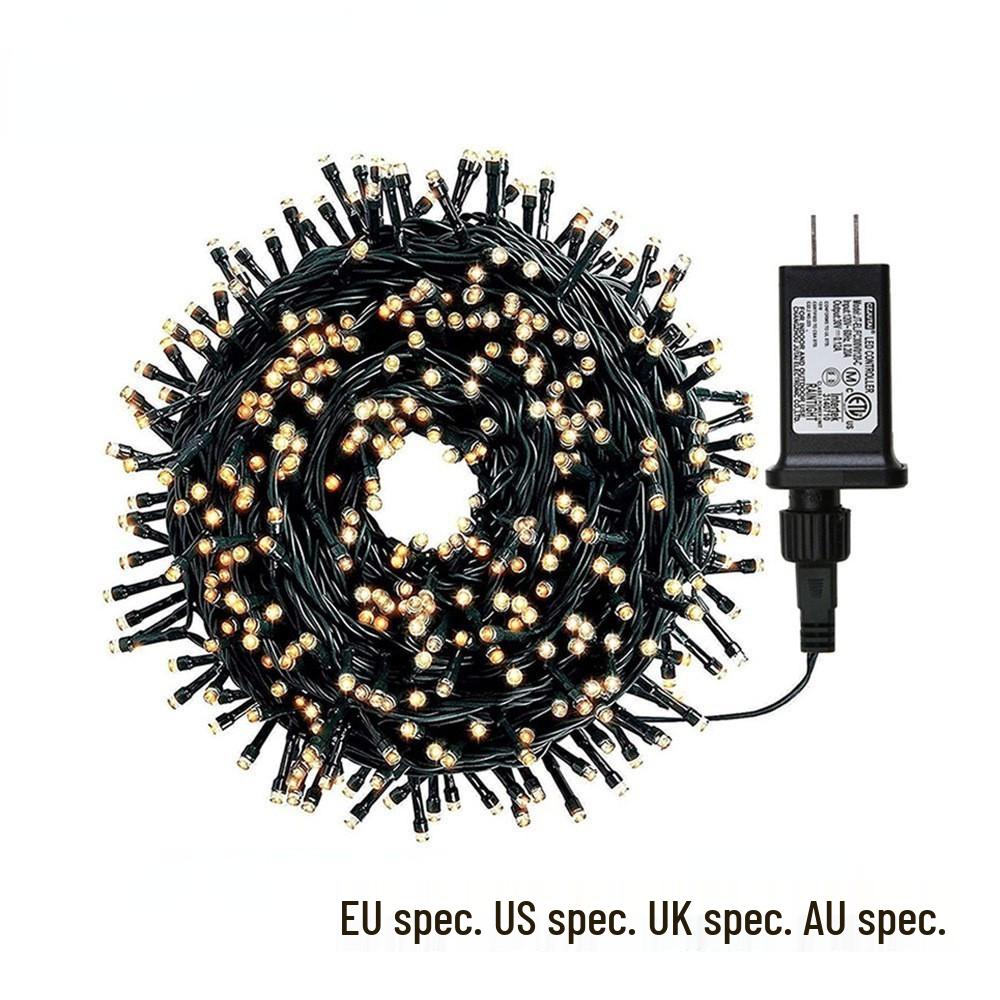 LED String Lights - Low Voltage Dark Green Wire, Christmas Tree Lights, Multicolor Starry Sky, US/EU/UK Specs