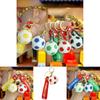 Colorful Rubber Football Keychain Cartoon World Cup Soccer Keyring For Fans