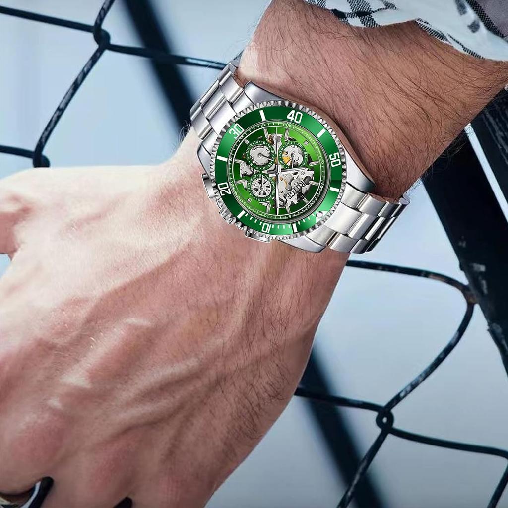 Men's Watch Fully Automatic Mechanical Watch Hollow Fashion Waterproof Student Male Watch Water Ghost Series Tourbillon Clock