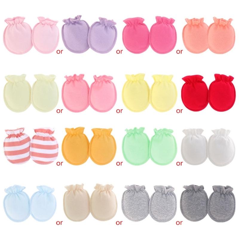 3Pairs Fashion Baby Anti Scratching Gloves Newborn Protection Face Cotton Scratch Mittens