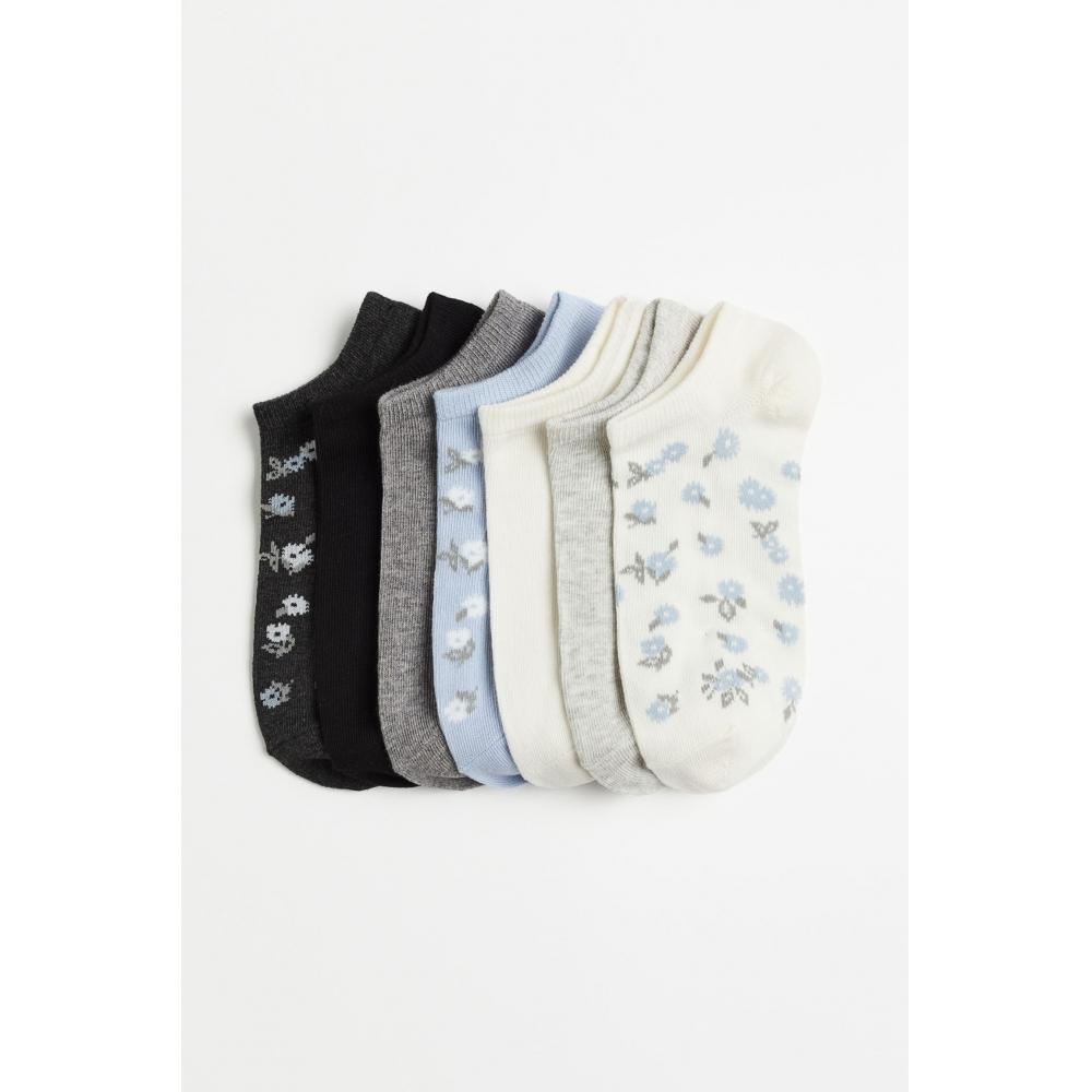 

HM Набор низких носков из 7 пар кремового цвета с маленьким цветком