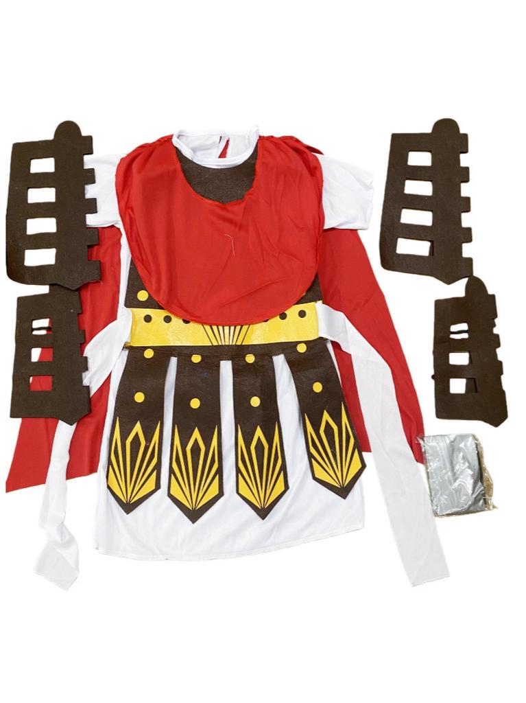 Costume Guerriero Spartano Set Gioco di Ruolo Elmo da Gladiatore Romano Antico Cavaliere Armatura Adulti Bambini Halloween Outfit Cosplay