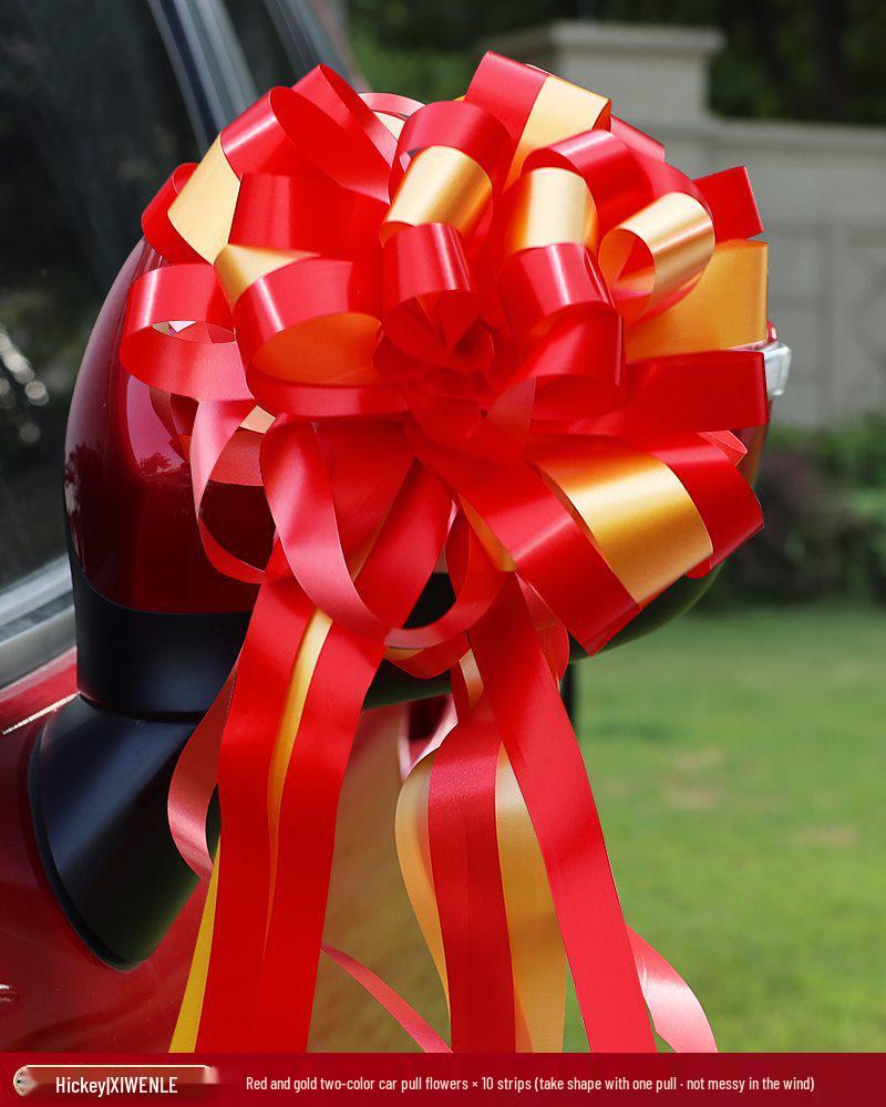 Wedding Car Decoration Set: Ribbon & Flower Kit