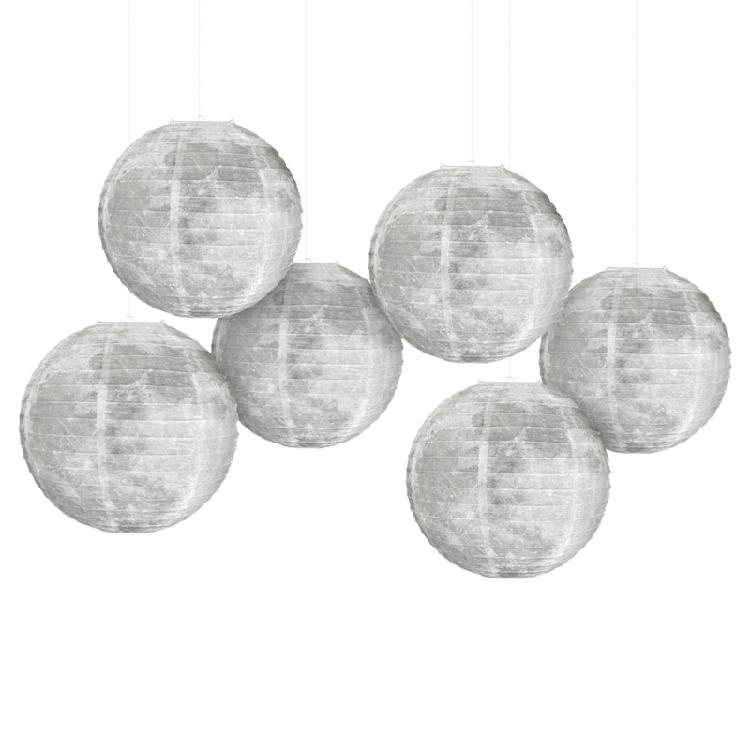

6pcs Mysterious Moon Paper Lamp Decoration Outdoor Ceiling Bedroom Ceiling Ornament Holiday Parties Wall Decoration 1