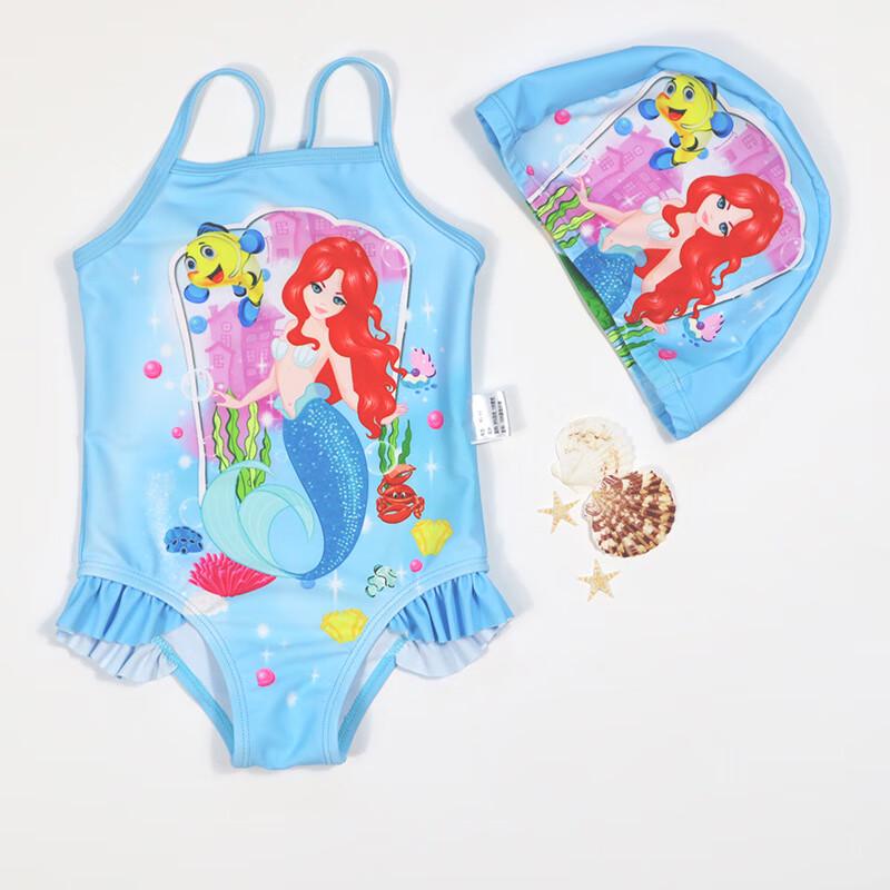 Girls' Long-Sleeve Mermaid Swimsuit