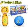 Skittles Game for Children Ball Set with 10 Cones and 2 Balls Bowling Set Mini Indoor and Outdoor Toy Gifts Games From 3 Years Girl Boy