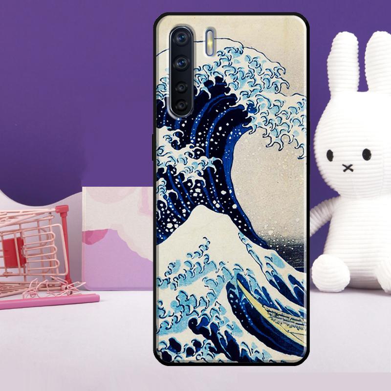 

Japanese Style Ukiyo-e Art Case For Oppo A54 A74 A94 A80 A60 A40 A18 A38 A58 A78 A98 A96 A76 A16 A15 A17 A57 A77 A5 Pro OPPO A60 4G