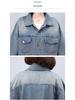 Women's Light Wash Soft Denim Lapel Jacket, Casual Loose Fit, 2024 New Autumn Style.