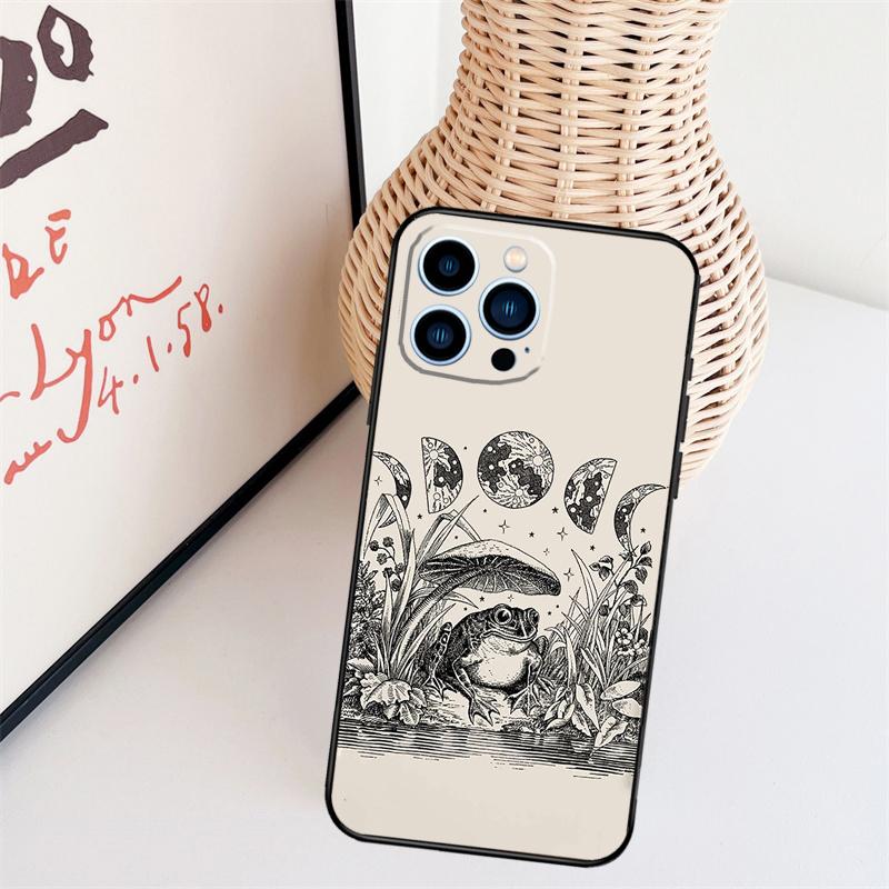 Occult Witchcraft Moon Gothic Witch Phone Case For iPhone 16 Pro Max 15 14 13 11 12 17 Pro Max mini 15 16 Plus 16e 17 Air Cover