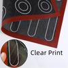 New Silicone 30x40cm Two Sided In One Printing Macaroon Puff Baking Mat Non Stick Pastry Oven Cake Perforated Sheet Liner Mat