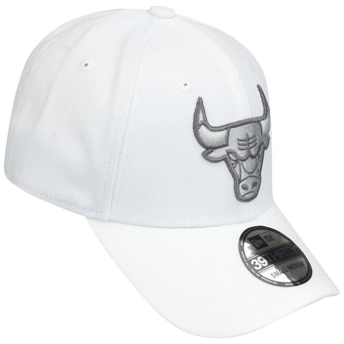 Cap - NEW ERA - 39Thirty - Chicago Bulls - White - Sportswear - Men