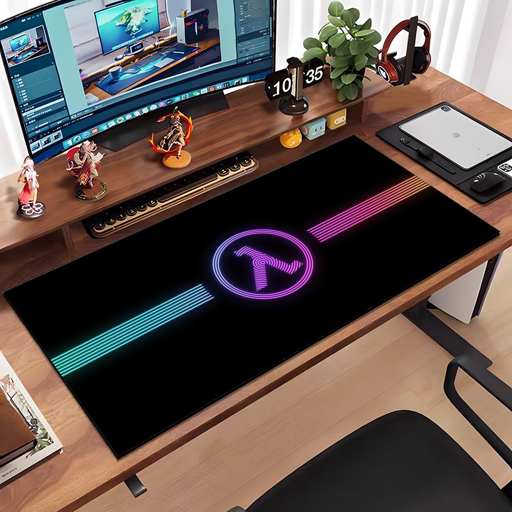 Half Life Large Mouse Pad Large Anti-Slip Rubber Gaming MousePad Durable Desk Pad Thick Seam Edge Suitable For Office And Gaming