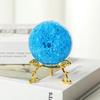 LONGWIN 60mm Ice Cracked Crystal Ball Decorative Glass Ball Home Decoration Accessories (Light Blue)